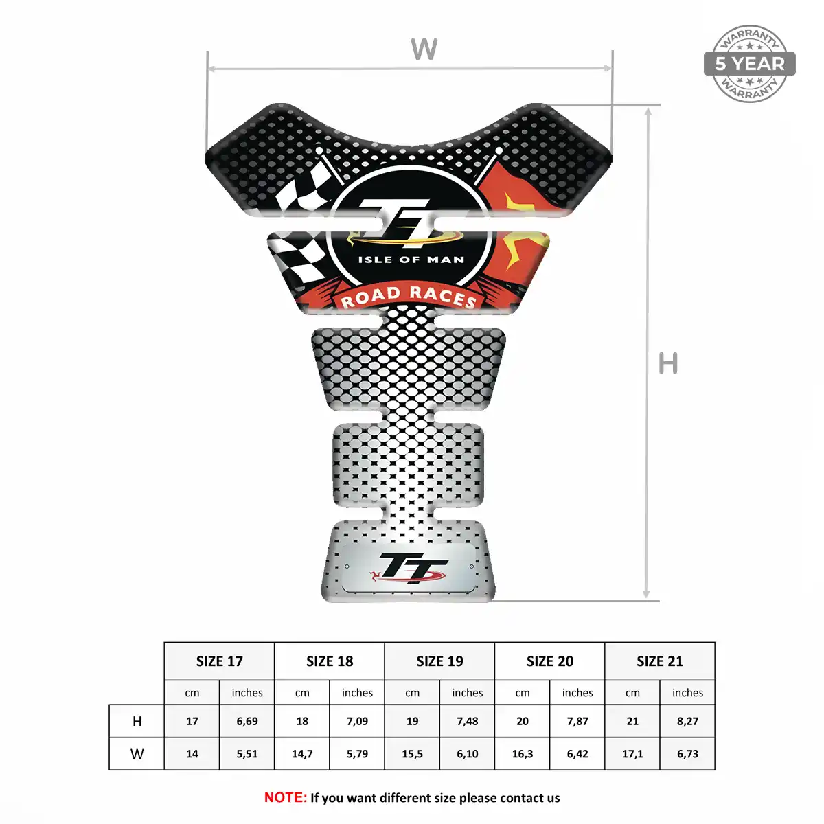 Isle of MAN Tank Pad Motorbike Signature Grade