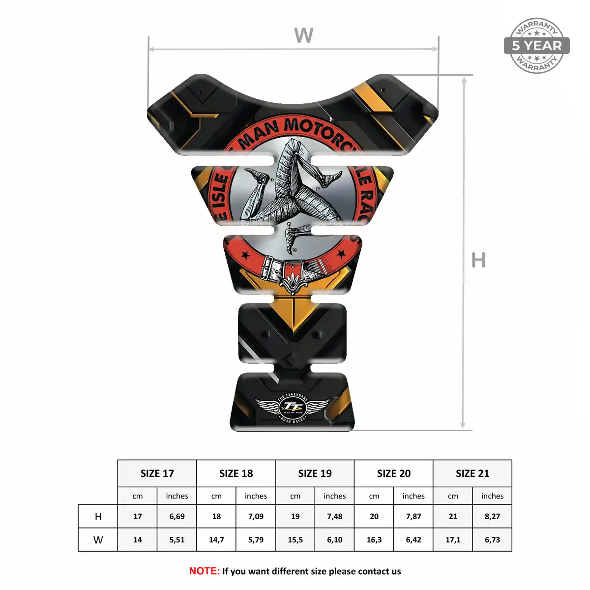 Isle of MAN Tank Pad Motorcycle Prime Quality