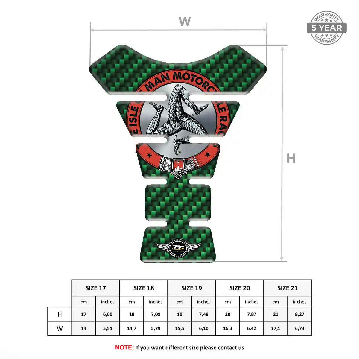 Isle of MAN Tank Pad Motorcycle Superior Craft