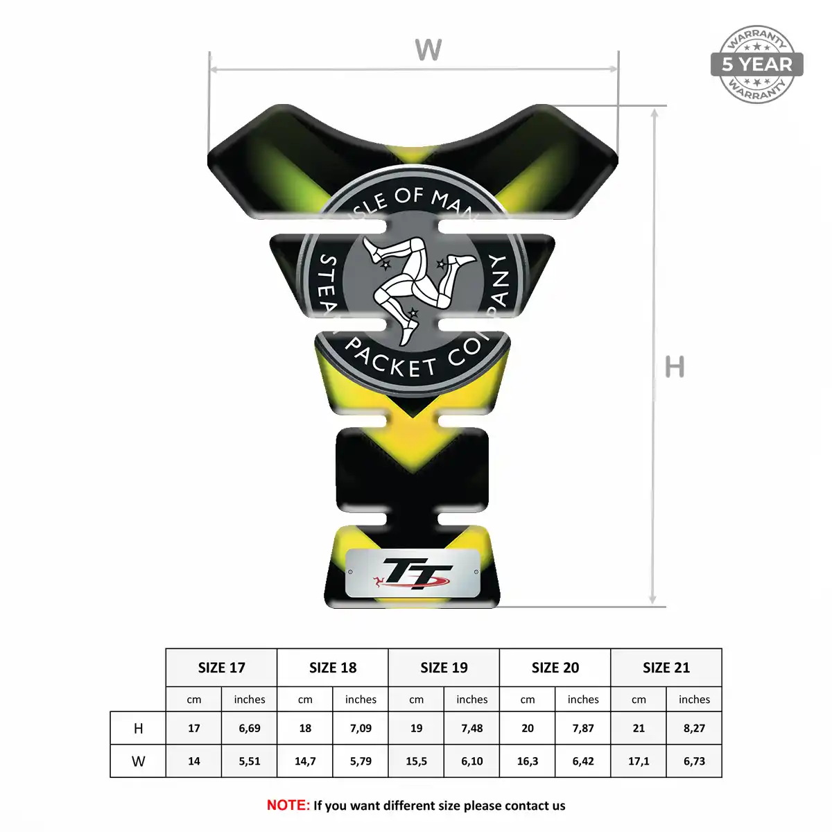 Isle of MAN Tank Pad Protector Motorbike Superior Craft
