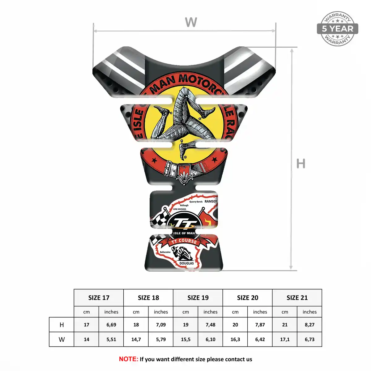 Isle of MAN Tank Pad Protector Motorcycle Prestige Line