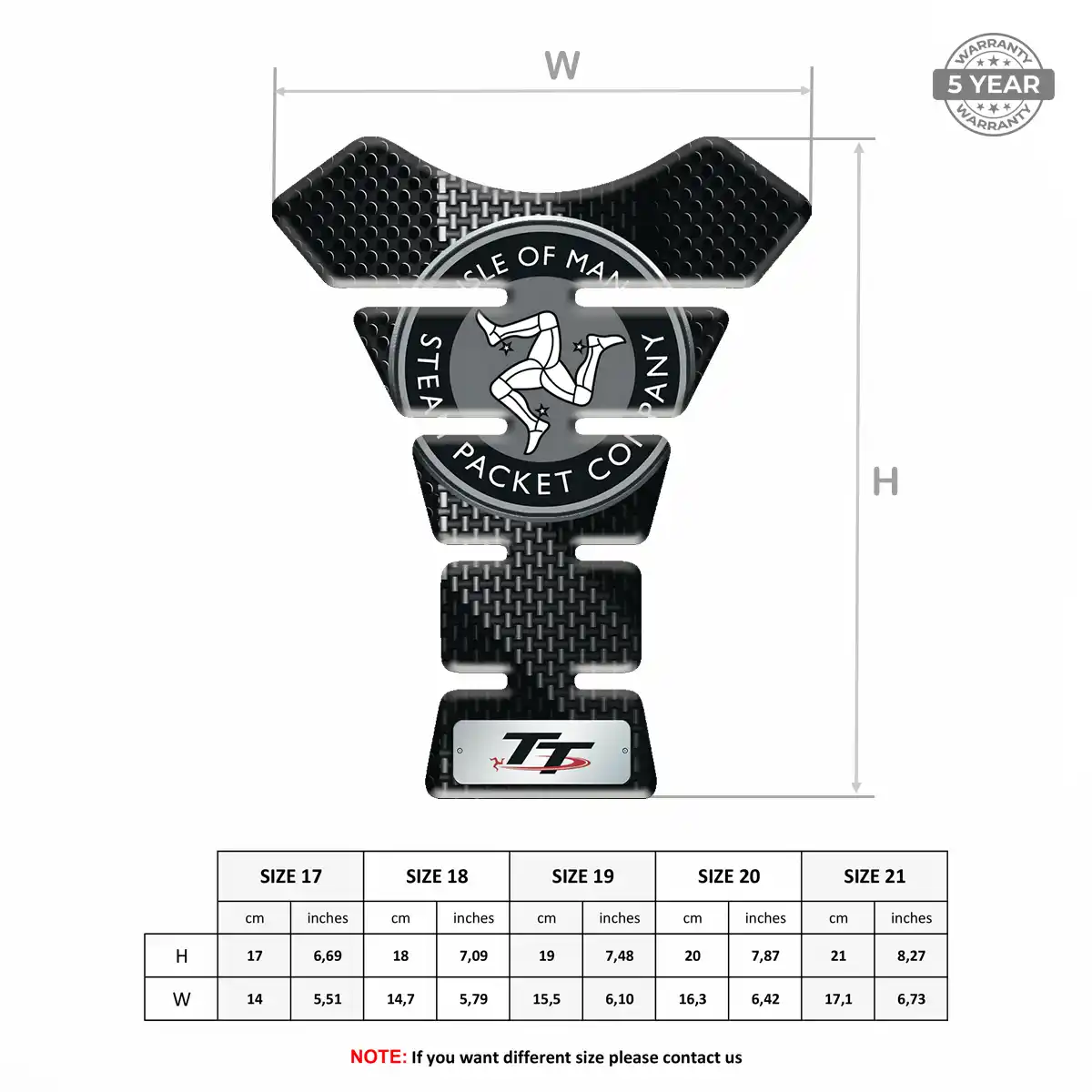 Isle of MAN Tank Pad Protector Motorcycle Refined Design
