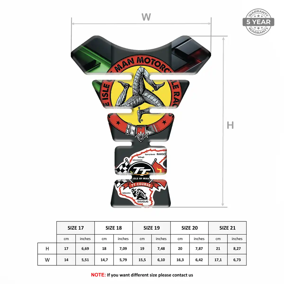 Isle of MAN Tank Pads Fuse Motorbike Sleek Style