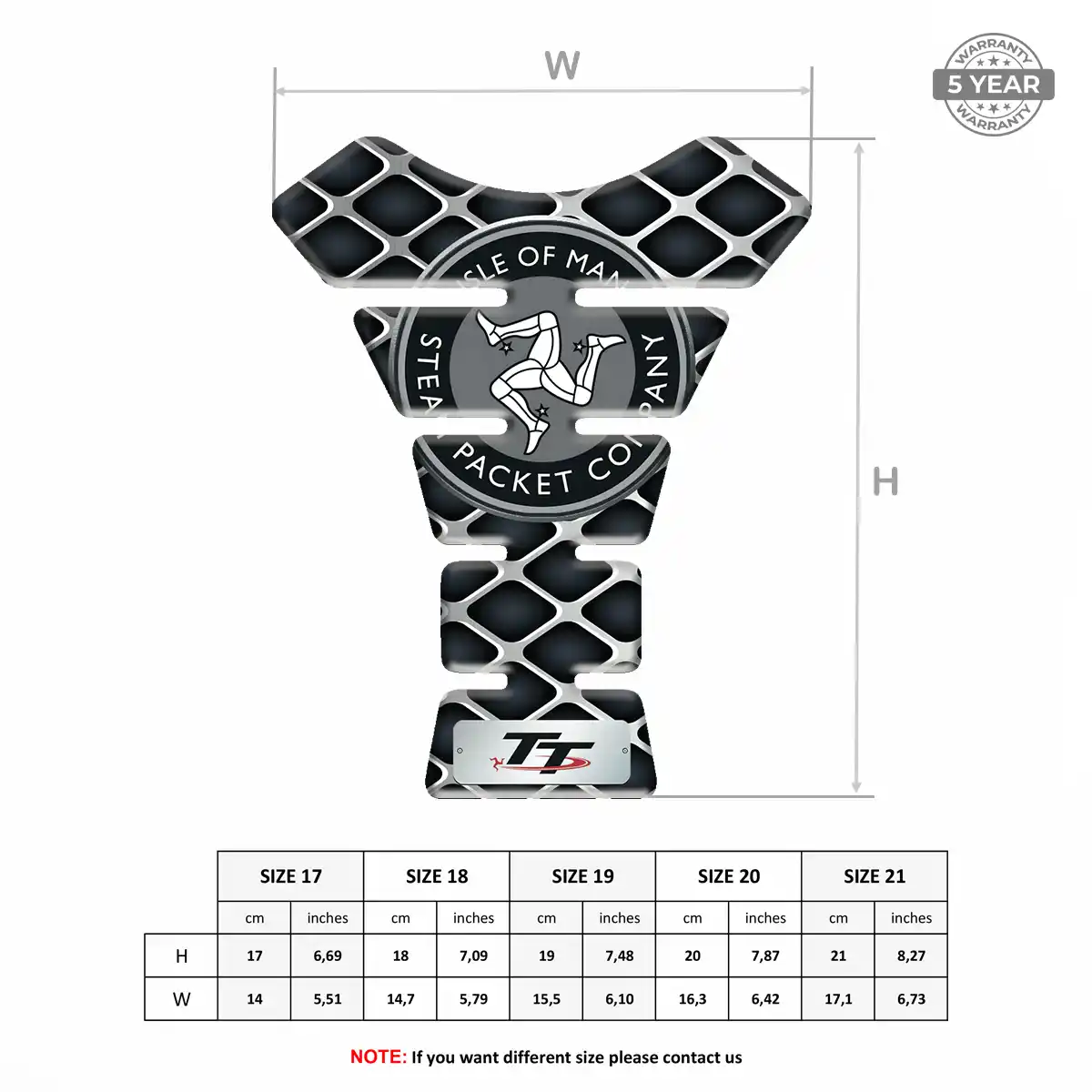 Isle of MAN Tank Pads Fuse Motorcycle Elite Finish
