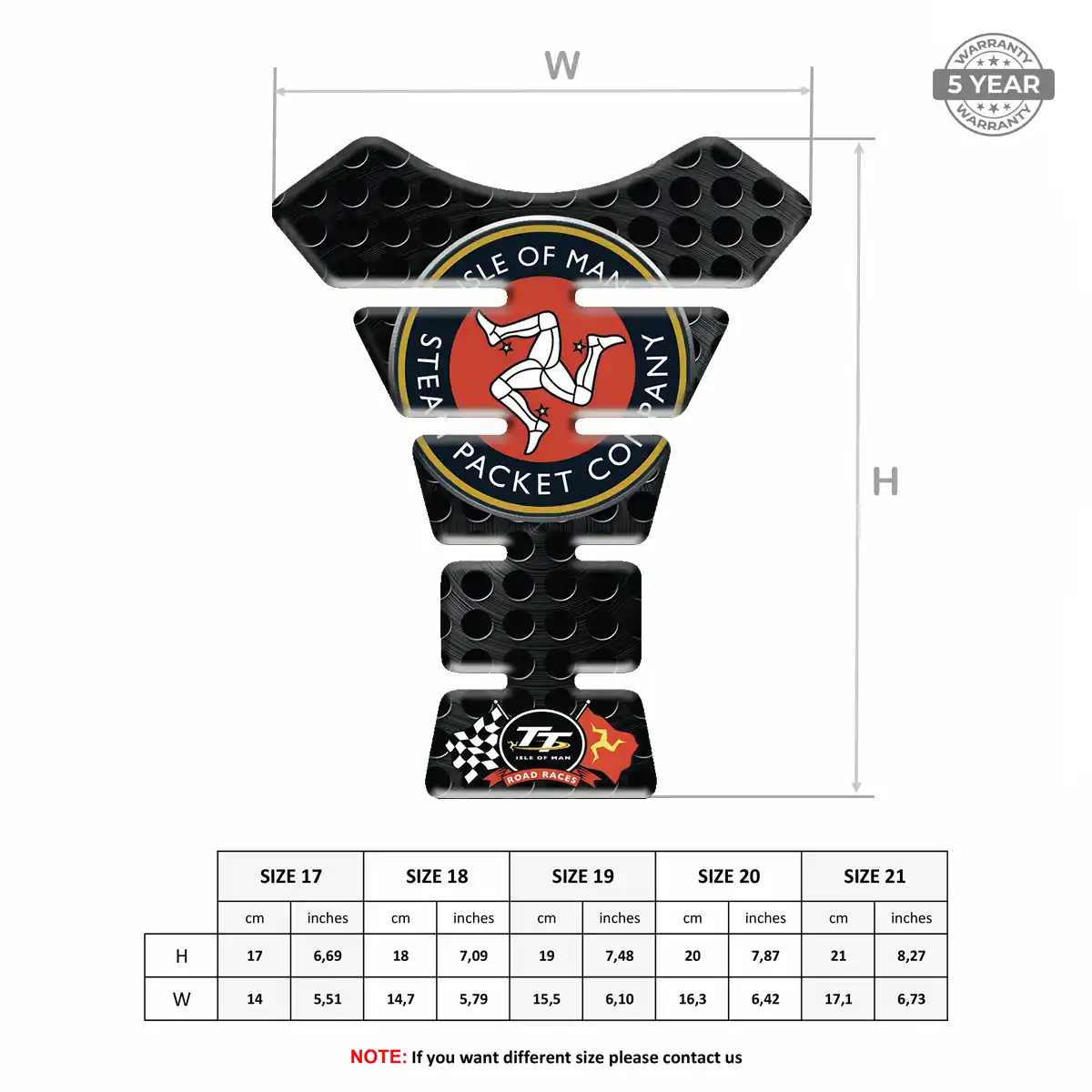 Isle of MAN Tank Pads Fuse Motorcycle Exclusive Series