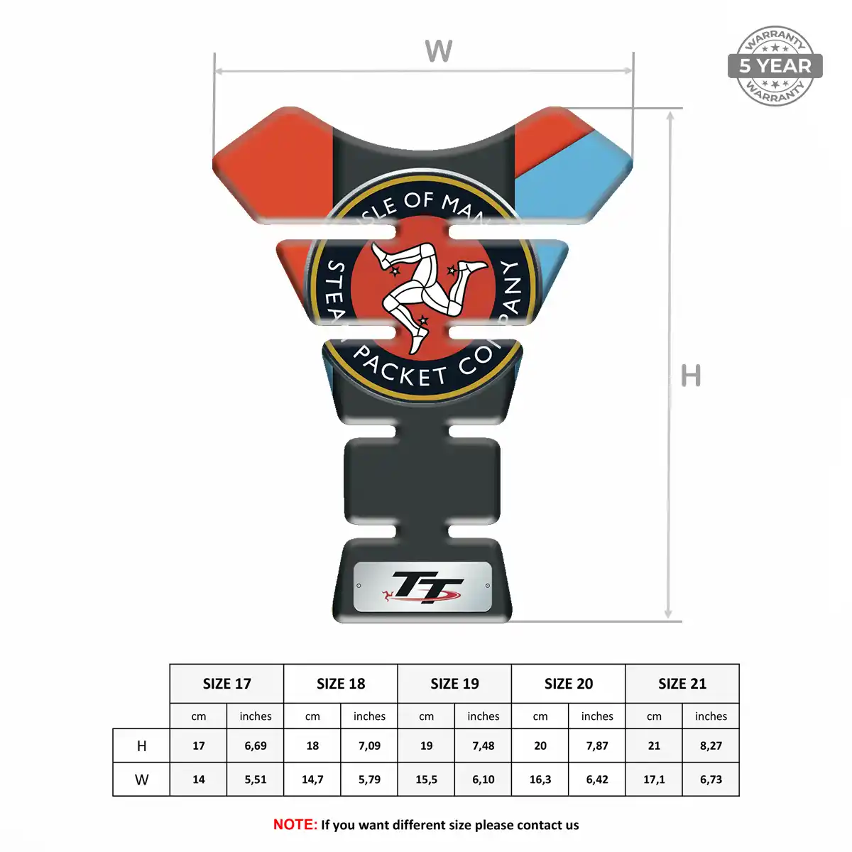 Isle of MAN Tank Pads Fuse Motorcycle Prestige Line