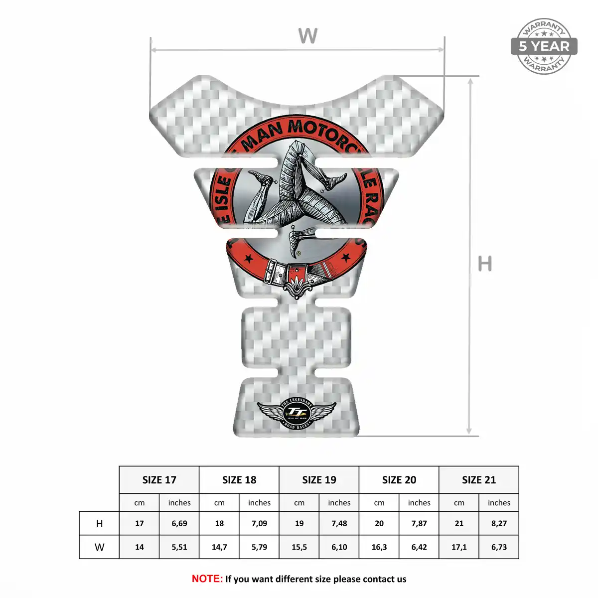 Isle of MAN Tank Pads Fuse Signature Grade