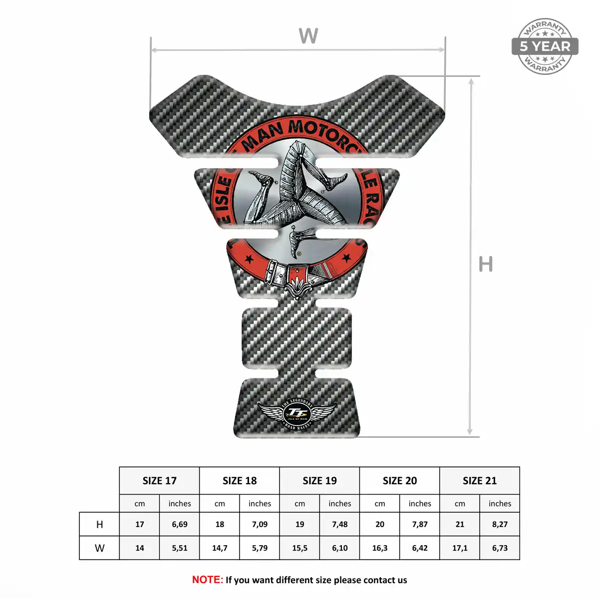 Isle of MAN Tank Pads Guards Motorbike Refined Design
