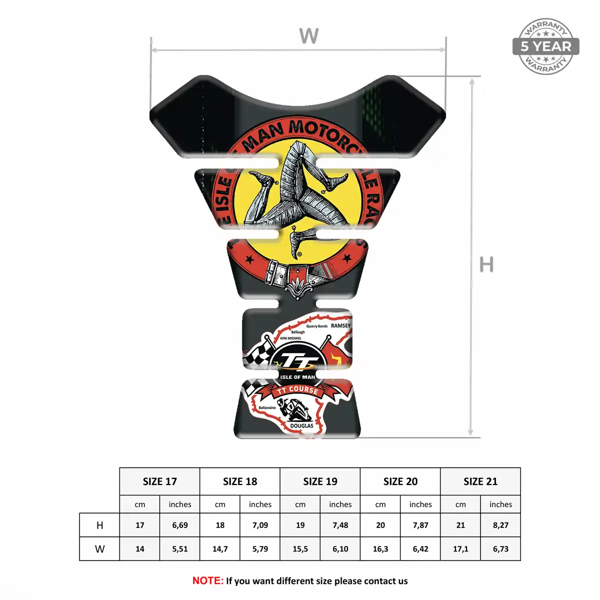 Isle of MAN Tank Pads Motorbike Prestige Line
