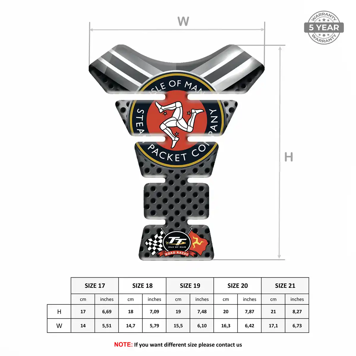 Isle of MAN Tank Pads Motorbike Signature Grade