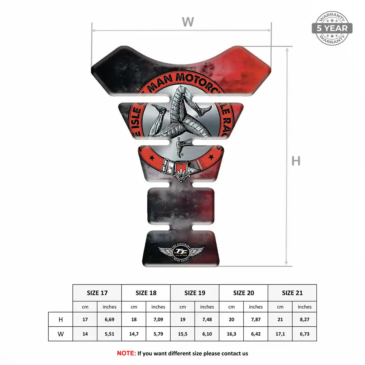 Isle of MAN Tank Pads Motorcycle Prestige Line