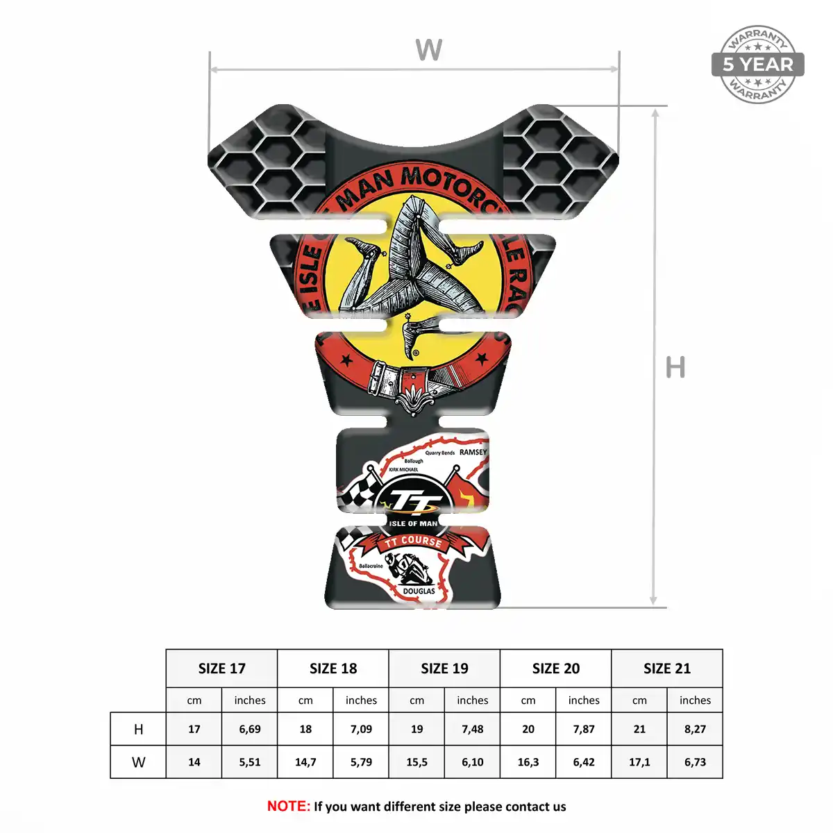 Isle of MAN Tank Pads Motorcycle Superior Craft