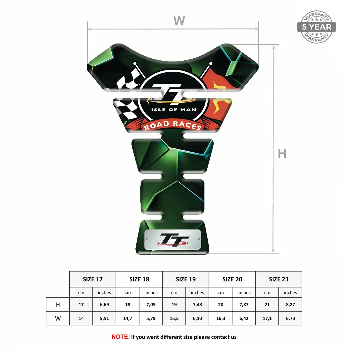 Isle of MAN Tank Pads Protector Motorbike Elite Finish