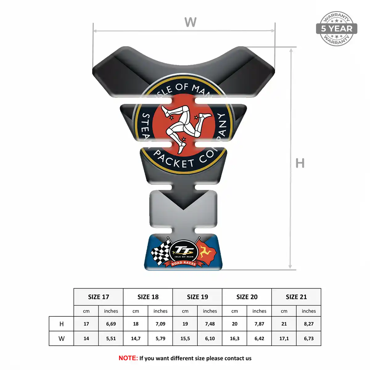 Isle of MAN Tank Pads Protector Motorbike Exclusive Series