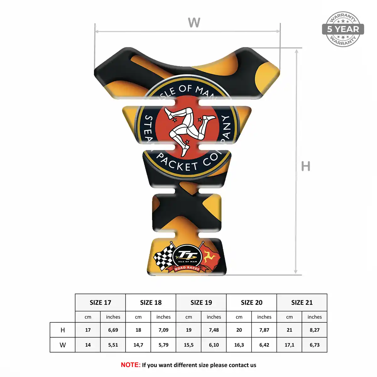 Isle of MAN Tank Pads Protector Motorbike Prestige Line