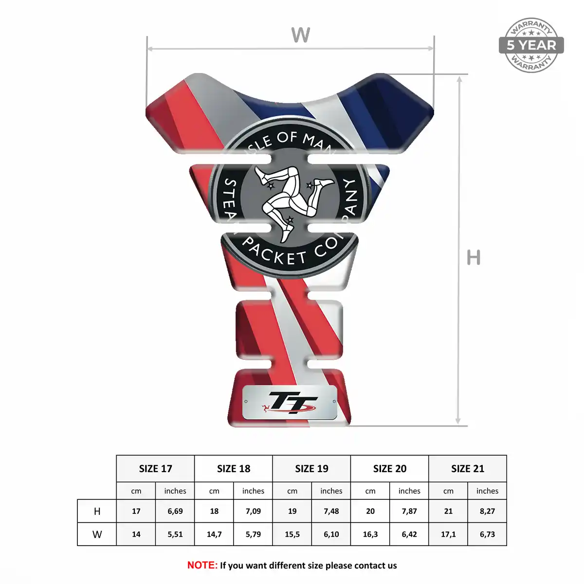 Isle of MAN Tank Pads Protector Motorcycle Deluxe Edition