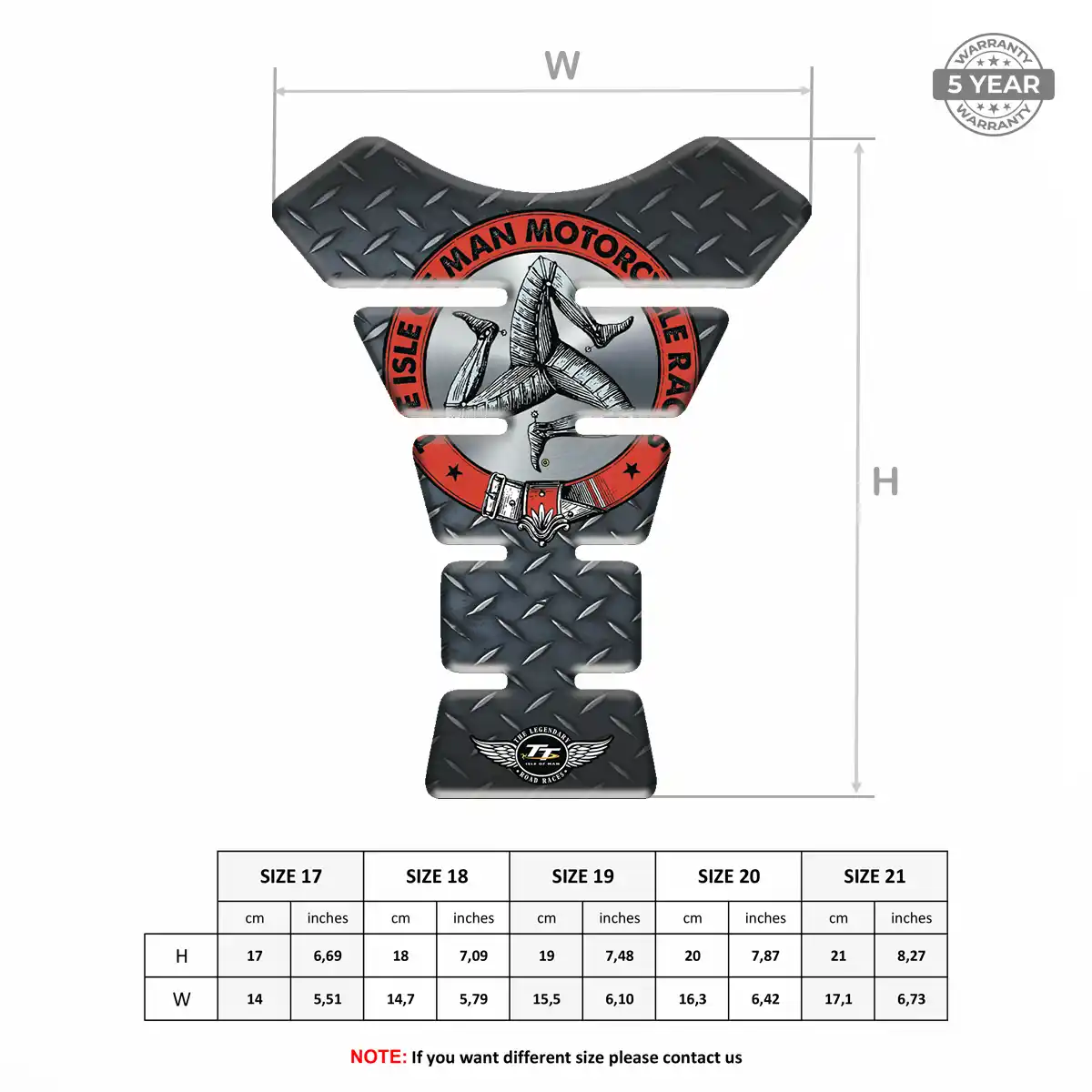 Isle of MAN Tank Protector Fuse Motorbike Elite Finish