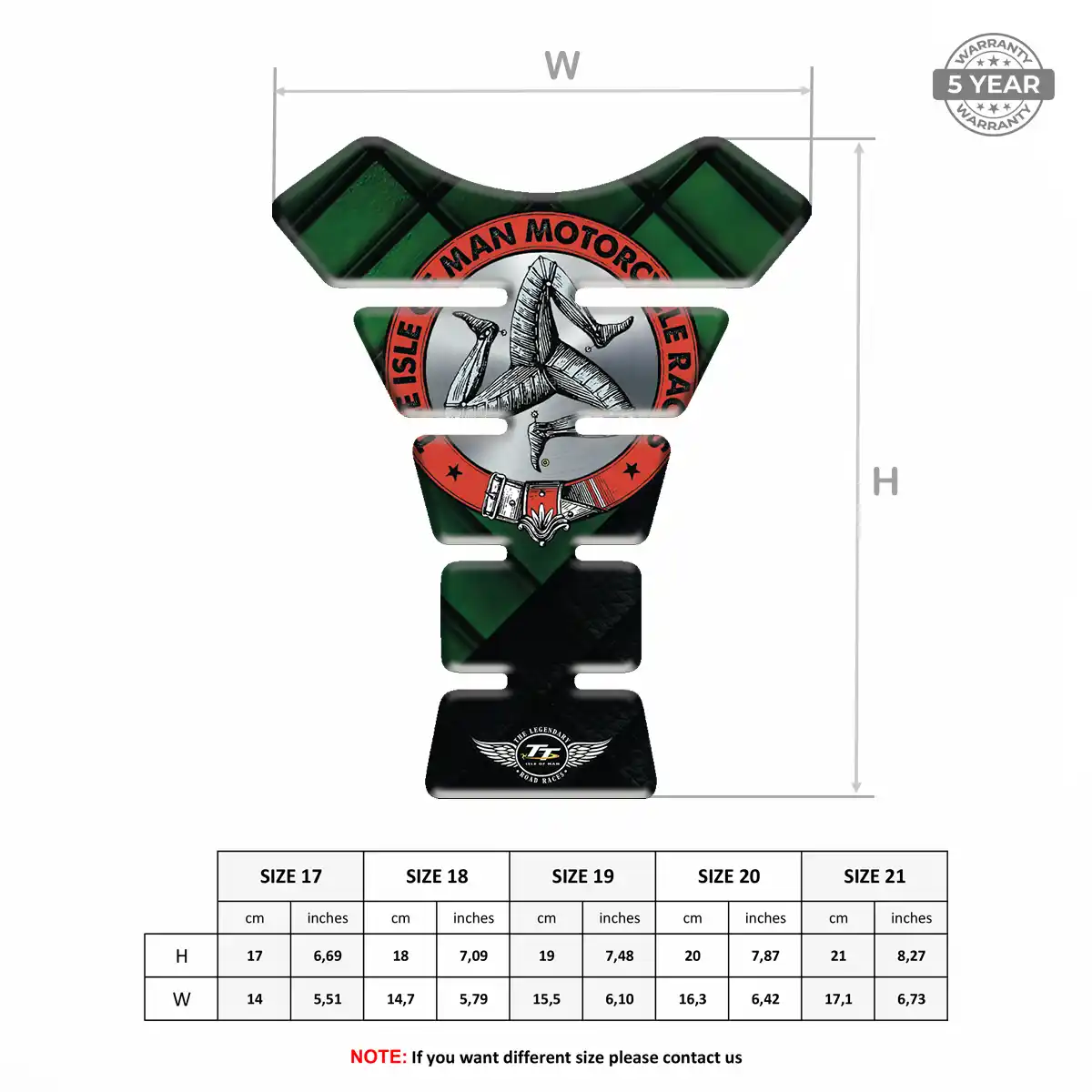 Isle of MAN Tank Protector Fuse Motorcycle Elite Finish