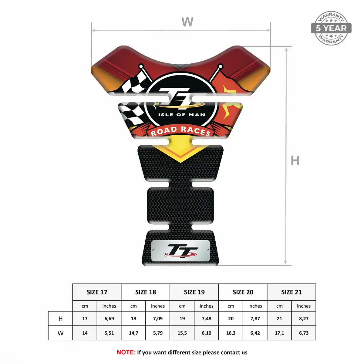 Isle of MAN Tank Protector Fuse Motorcycle Sleek Style