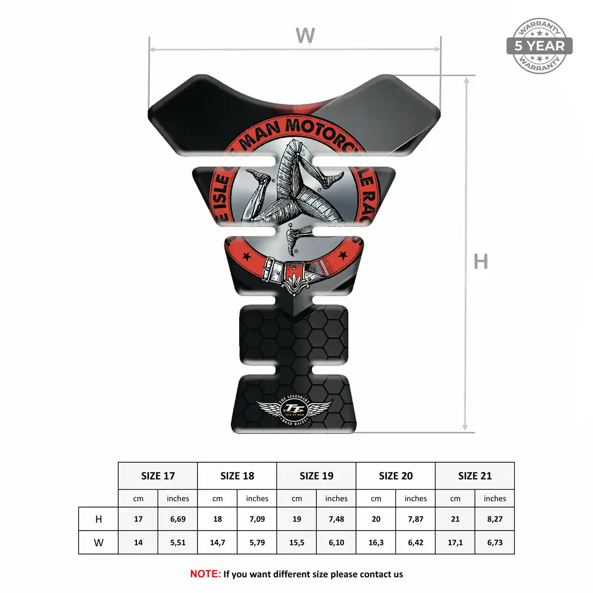 Isle of MAN Tank Protector Guard Motorbike Elite Finish