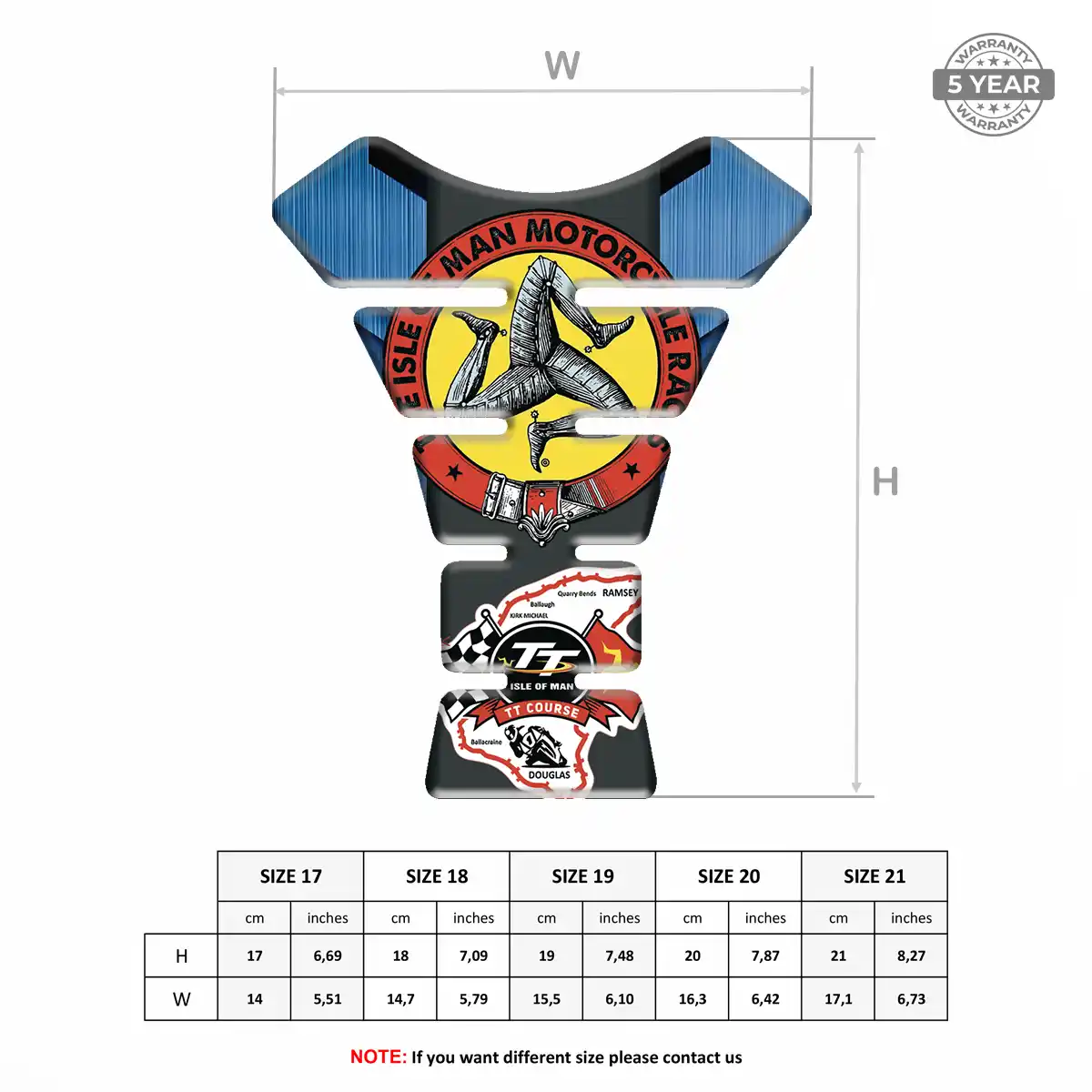 Isle of MAN Tank Protector Guard Motorbike Sleek Style