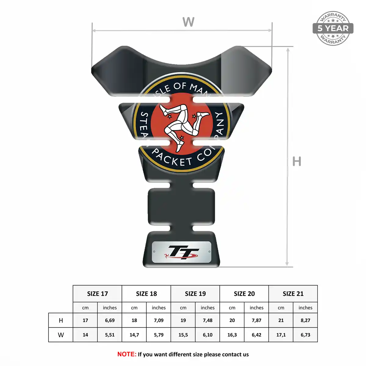 Isle of MAN Tank Protector Guards Motorcycle Elite Finish