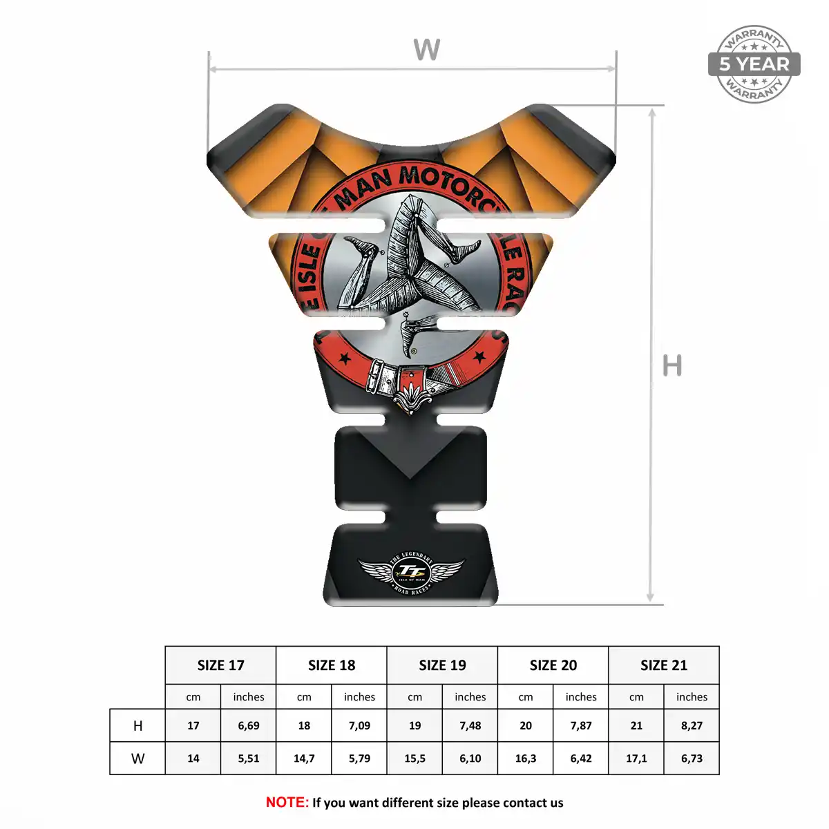Isle of MAN Tank Protector Guards Motorcycle Signature Grade