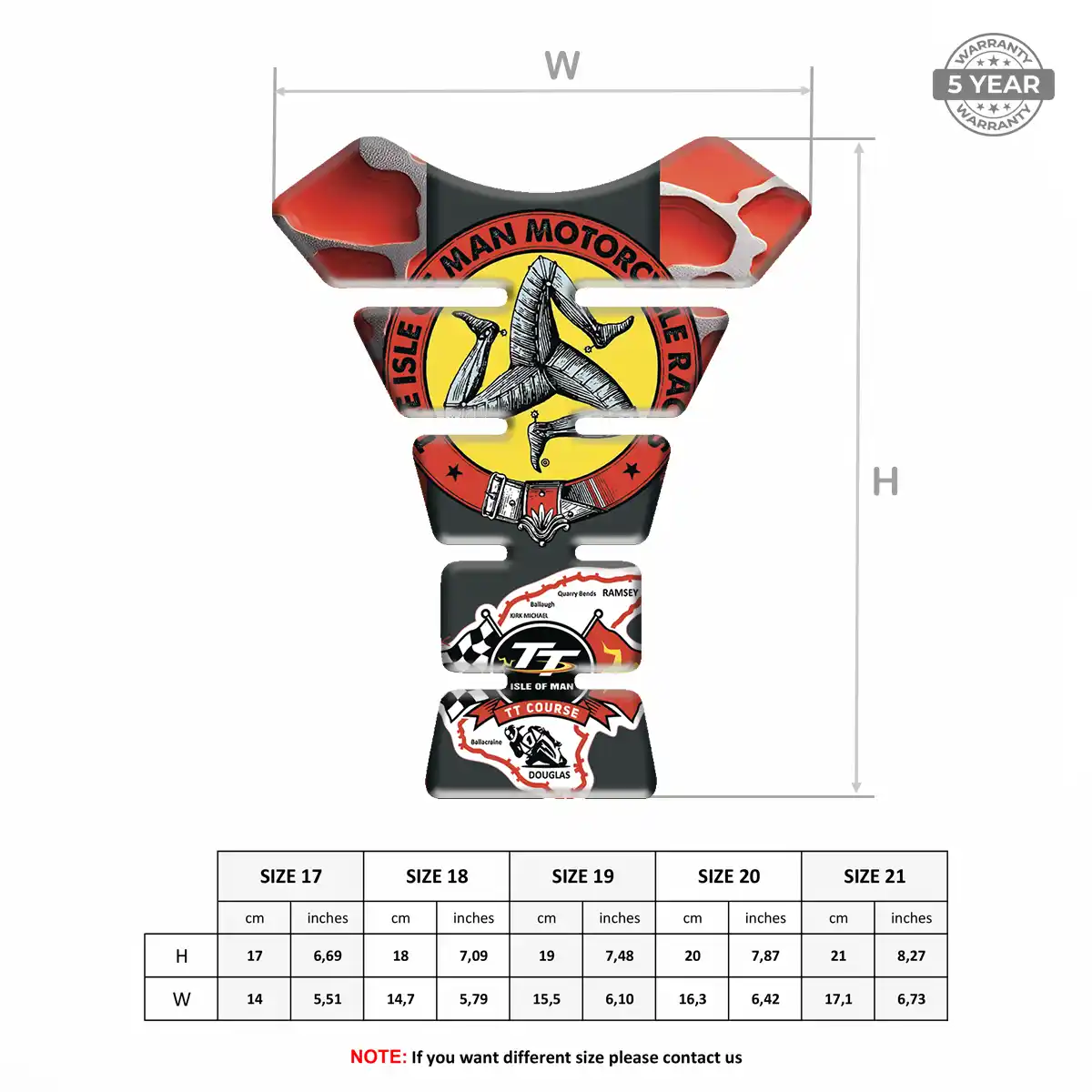 Isle of MAN Tank Protector Motorbike Elite Finish