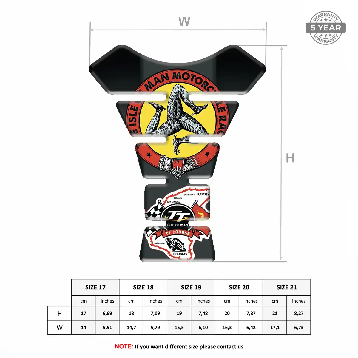Isle of MAN Tank Protector Motorbike Sleek Style
