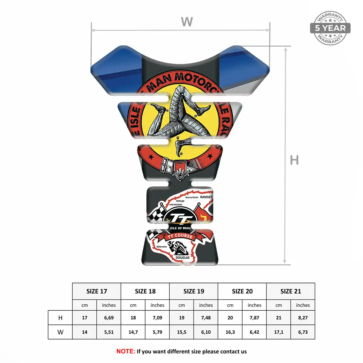Isle of MAN Tank Protector Motorcycle Elite Finish
