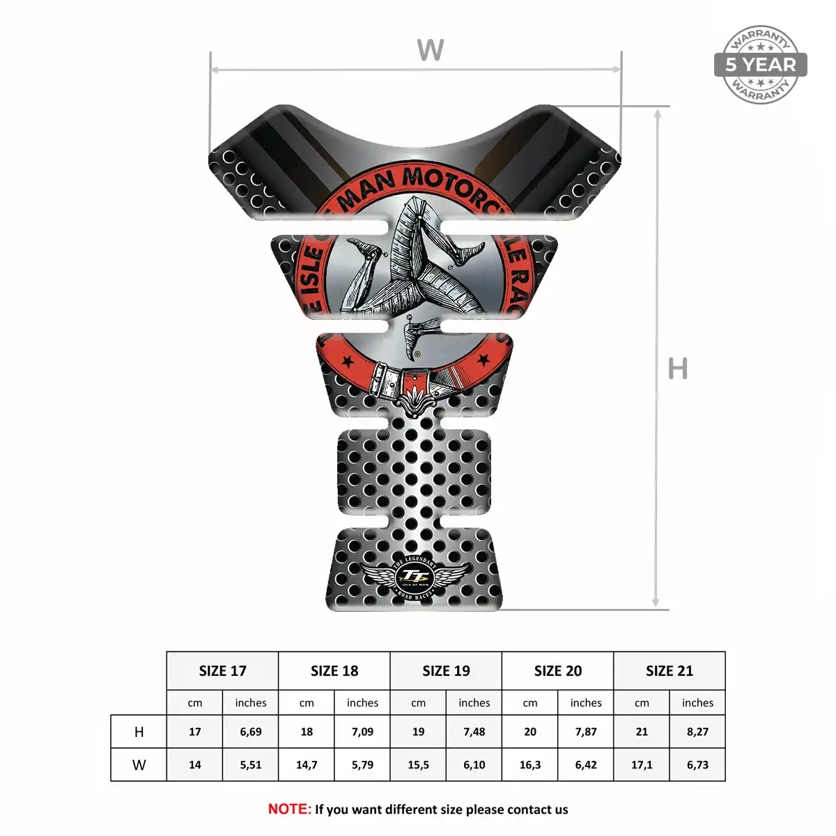 Isle of MAN Tank Protector Motorcycle Sleek Style