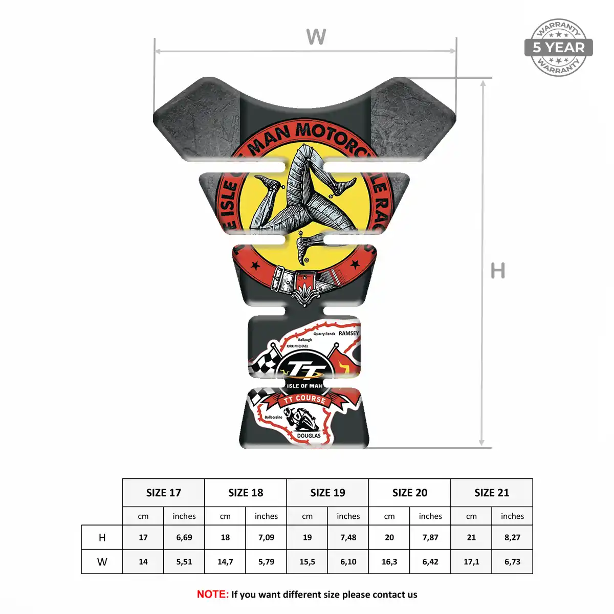 Isle of MAN Tank Protector Pad Motorbike Elite Finish