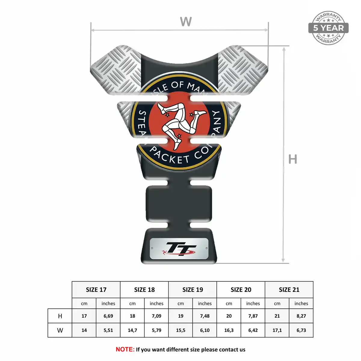 Isle of MAN Tank Protector Pad Motorbike Refined Design
