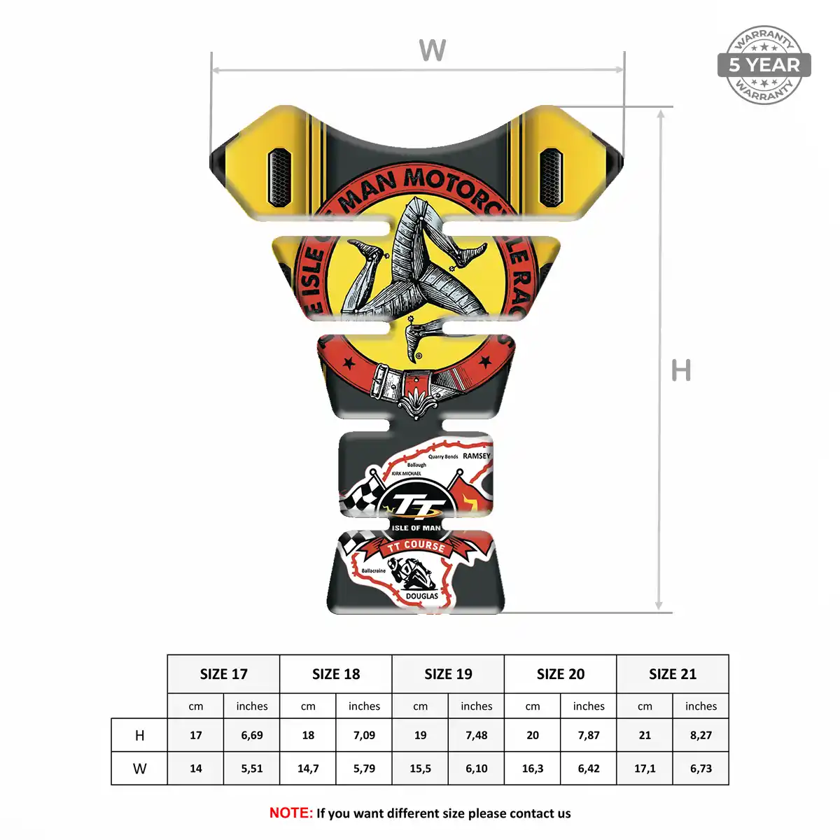 Isle of MAN Tank Protector Pad Motorbike Superior Craft
