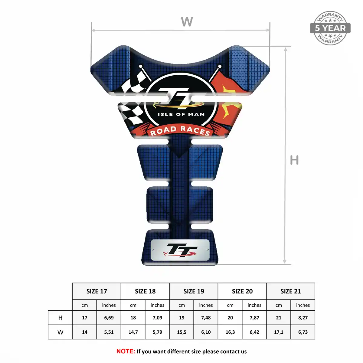 Isle of MAN Tank Protector Pad Motorcycle Exclusive Series