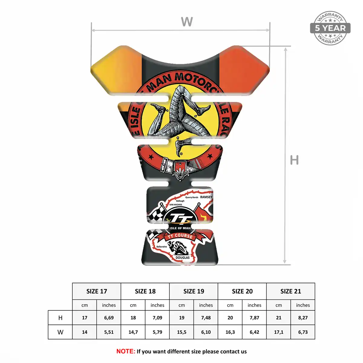Isle of MAN Tank Protector Pad Motorcycle Prime Quality