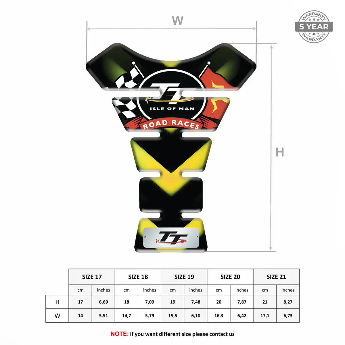 Isle of MAN Tank Protector Pad Motorcycle Refined Design