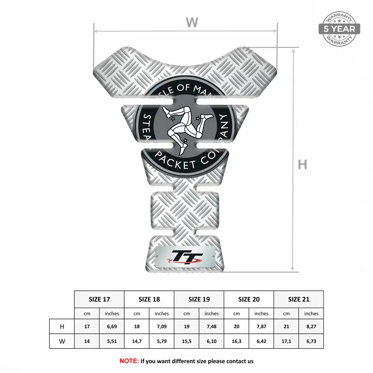 Isle of MAN Tank Protector Pad Motorcycle Signature Grade