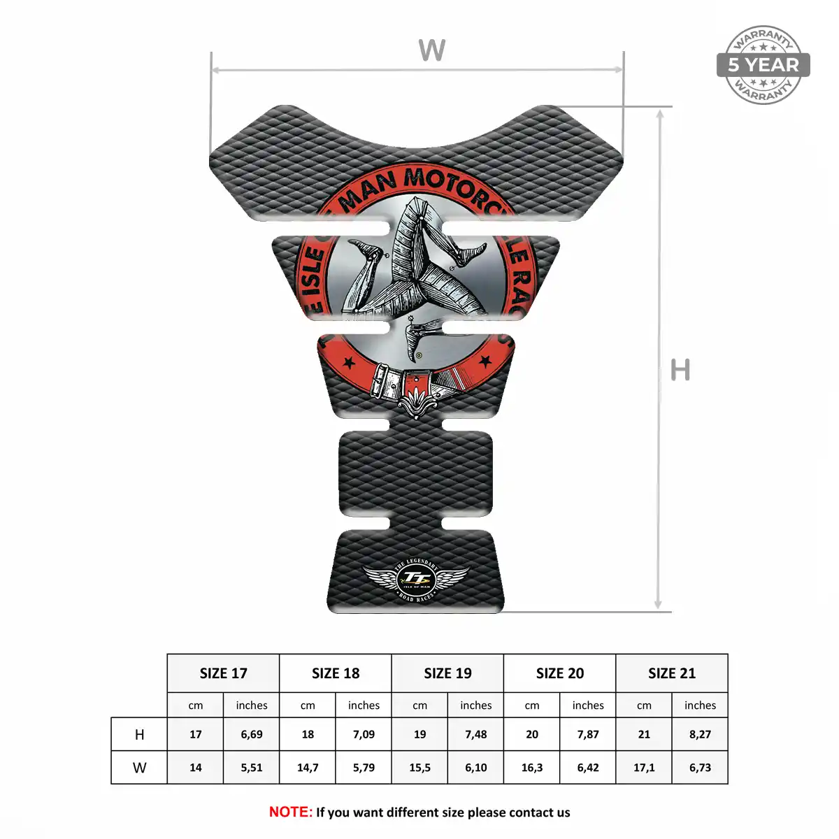 Isle of MAN Tank Protector Pads Elite Finish