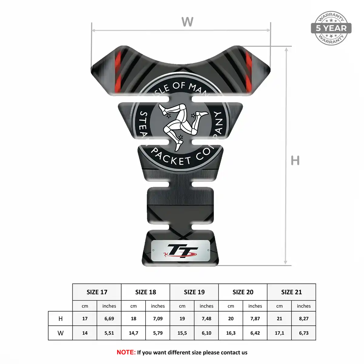 Isle of MAN Tank Protector Pads Motorbike Elite Finish