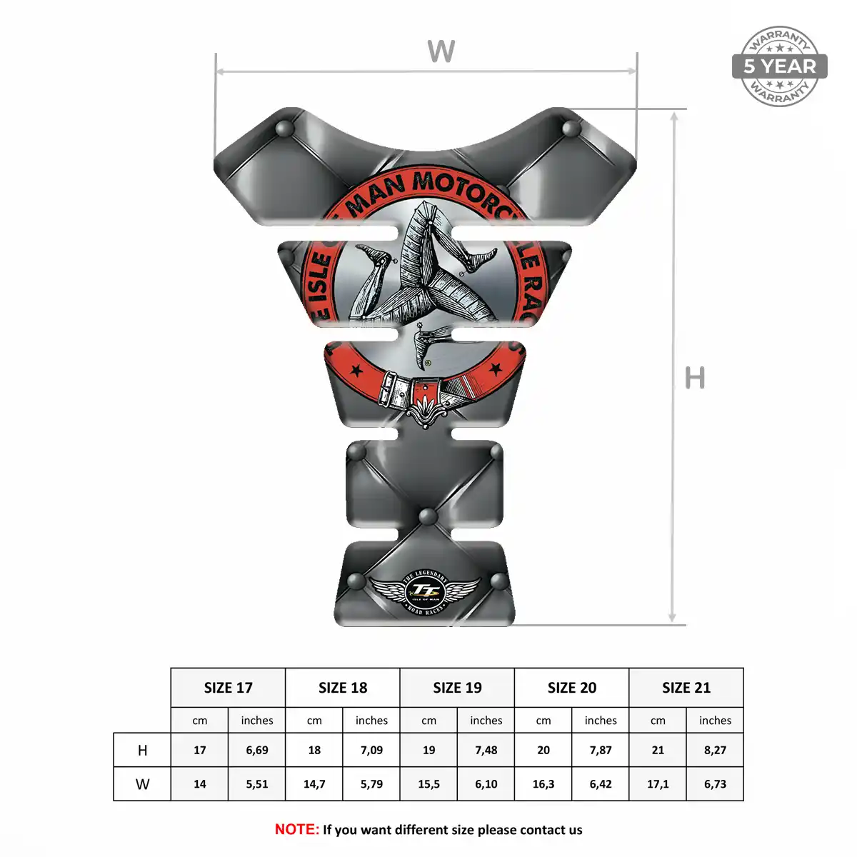 Isle of MAN Tank Protector Pads Motorbike Exclusive Series