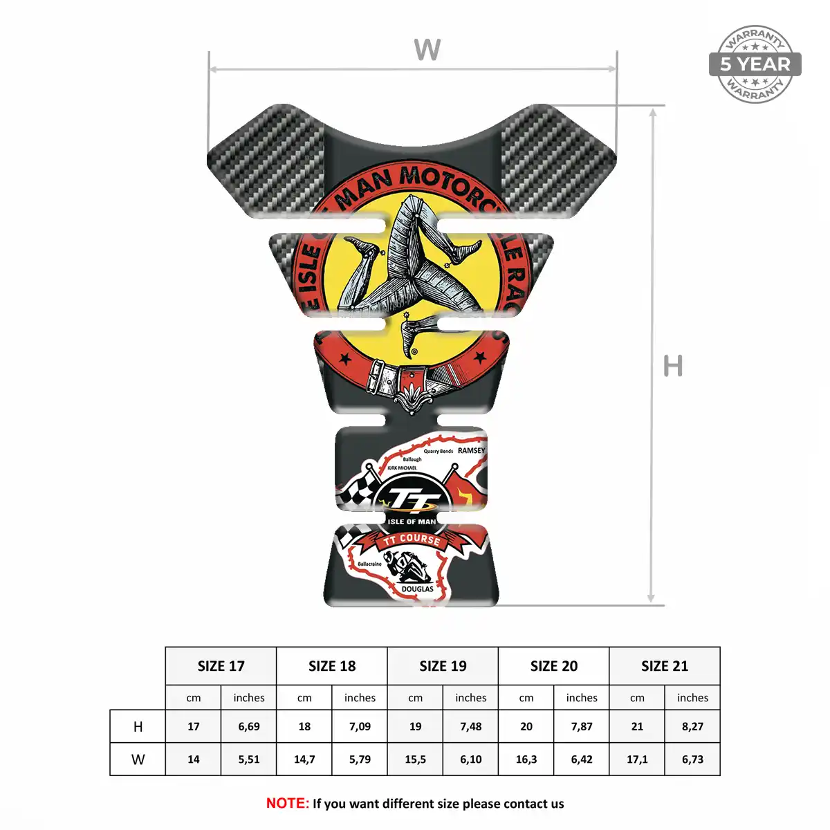 Isle of MAN Tank Protector Pads Motorbike Prime Quality