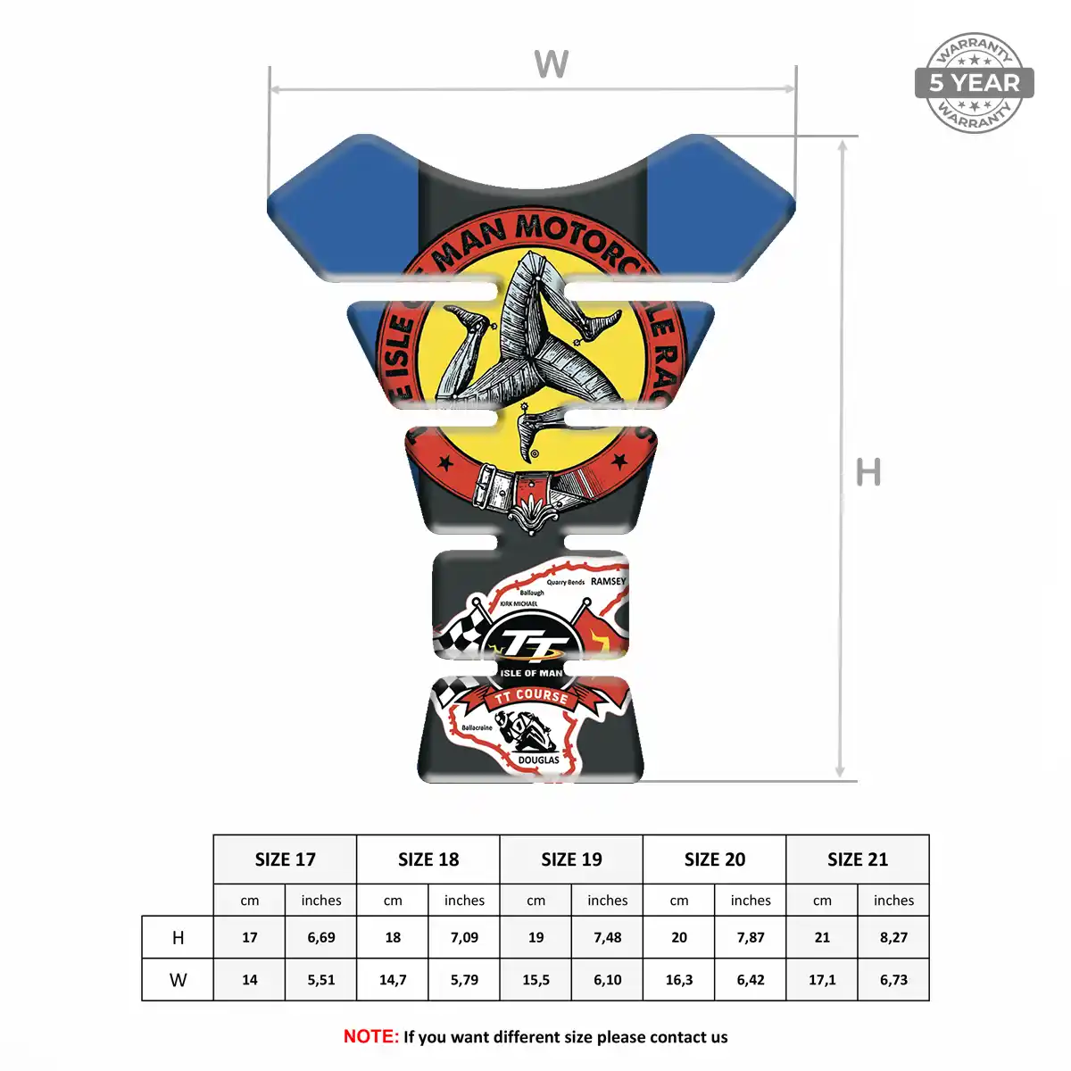 Isle of MAN Tank Protector Pads Motorbike Refined Design