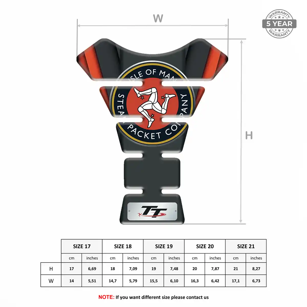 Isle of MAN Tank Protector Pads Motorcycle Elite Finish