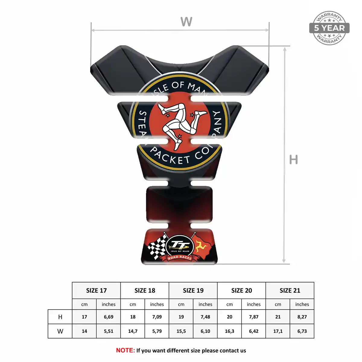 Isle of MAN Tank Protector Pads Motorcycle Exclusive Series