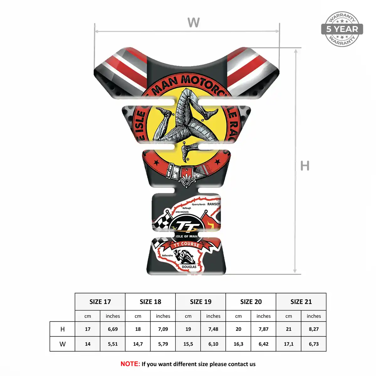 Isle of MAN Tank Protector Pads Motorcycle Signature Grade