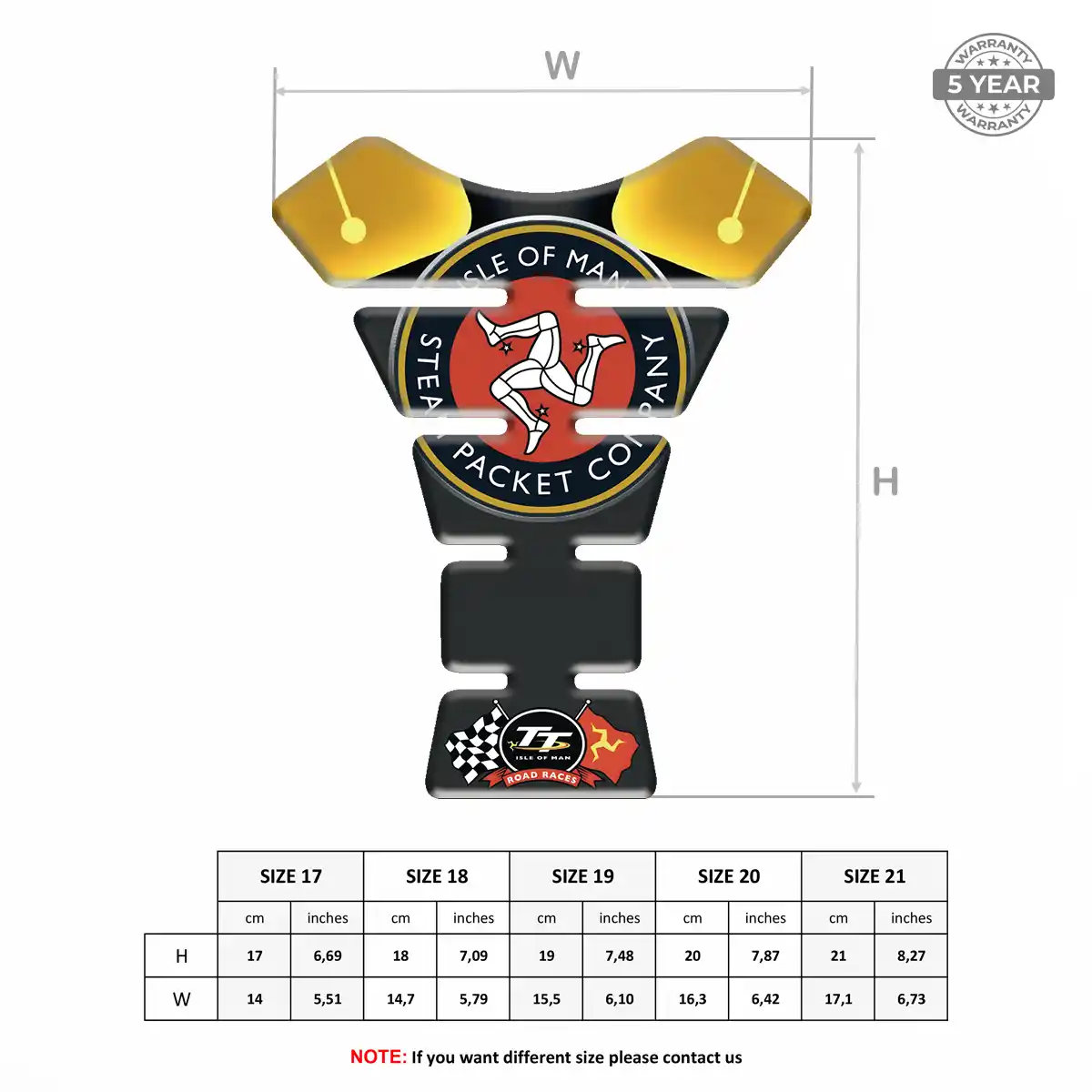 Isle of MAN Tank Sticker Elite Finish