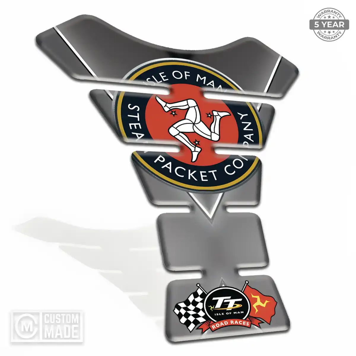 Isle of MAN Tank Sticker Refined Design