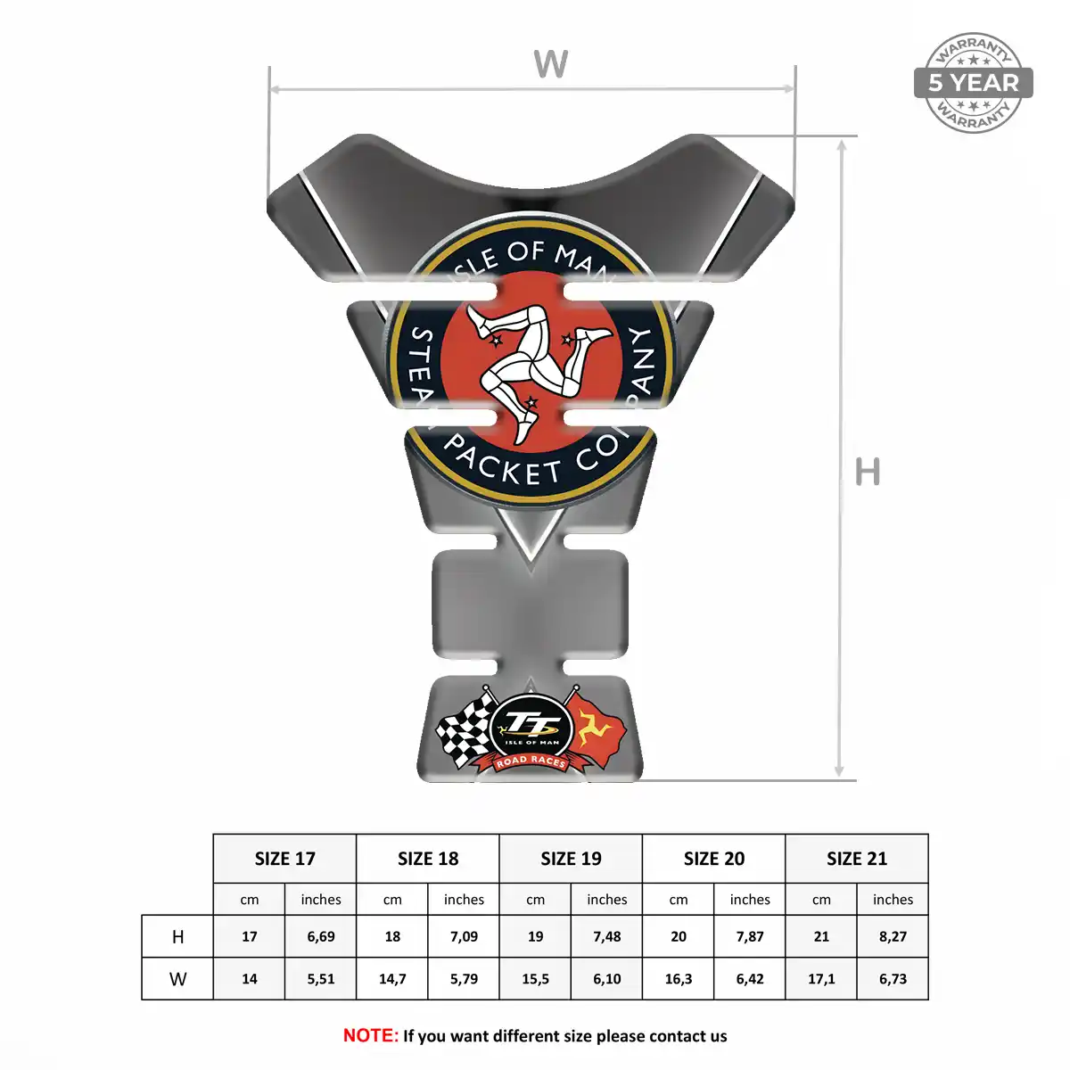 Isle of MAN Tank Sticker Refined Design