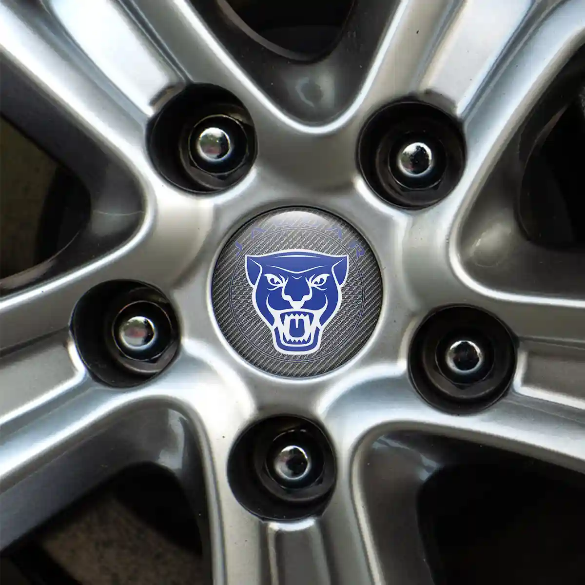 Jaguar Logo Silicone Emblem Self-Adhesive Premium Quality
